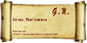 Grau Marianna névjegykártya